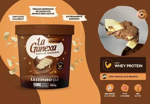 PASTA LEITINHO BLACK COM WHEY PROTEIN - LA GANEXA